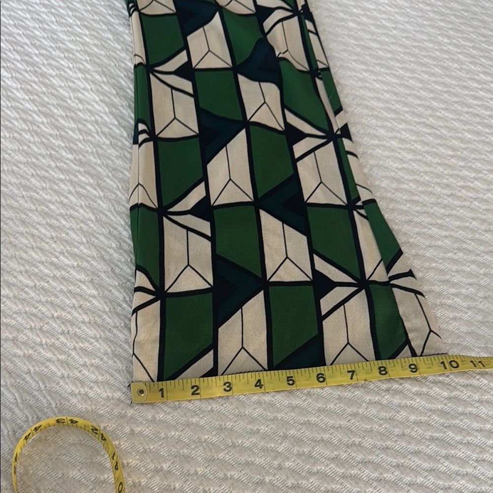 Zara Geometric Green and Cream Women's Pants Co-ord Jumpsuit - Picture 8 of 12